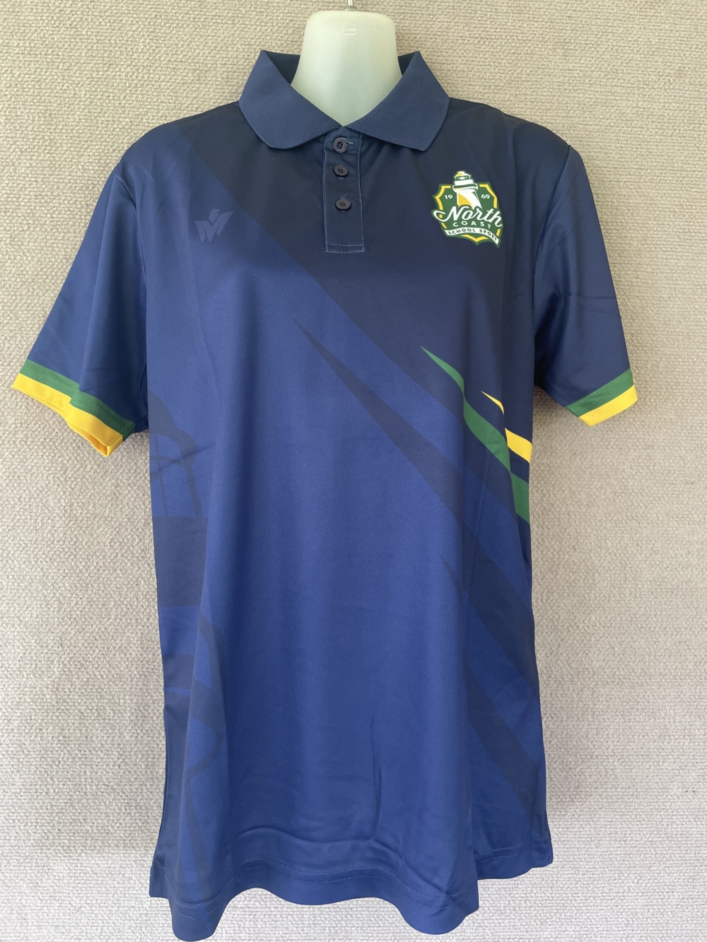 Navy/Green/Yellow Polo